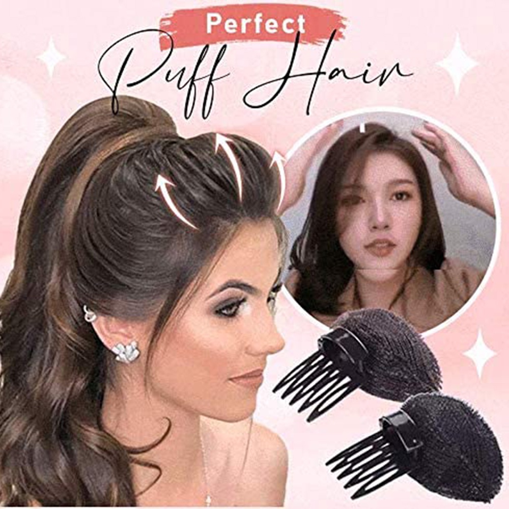 (৩ পিচের সেট ) Puff Hair Head Cushion Invisible Fluffy Hair Pad Sponge Clip
